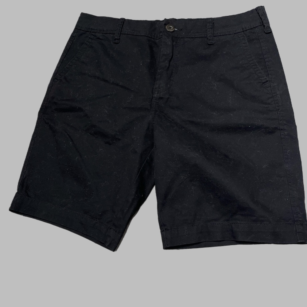 Aeropostale Mens Chino Black Shorts Size 31 Flat Front